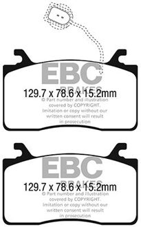 Alfa Romeo EBC Yellowstuff Remblokkenset, schijfrem DP42325R