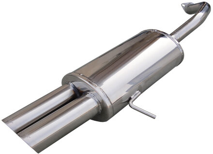 Alfa Romeo InoxCar uitlaat passend voor Alfa Romeo 166 2.0 TS (150pk) 1998- 2x80mm Racing IXOVAL05RA