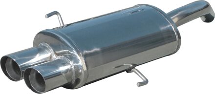 Alfa Romeo InoxCar uitlaat passend voor Alfa Romeo GT 3.2 V6 24v (240pk) 2004- 2x80mm Racing IXOVAL06RA