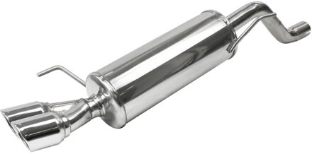 Alfa Romeo InoxCar uitlaat passend voor Alfa Romeo Mito 1.4 TB 155pk 2008- Ø 55 2x80mm X-Race IXALMI01XR80
