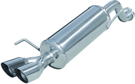 Alfa Romeo InoxCar uitlaat passend voor Alfa Romeo Mito 1.4TB QV (170pk) 2009- Ø55mm 2x80mm Racing IXALMI05RA