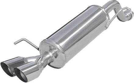 Alfa Romeo InoxCar uitlaat passend voor Alfa Romeo Mito 1.6 JTDm (120pk) 2008- 2x80mm Racing (Ø55mm) IXALMI04RA