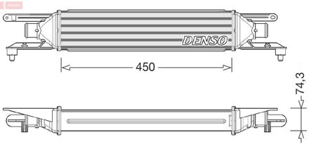 Alfa Romeo Intercooler, inlaatluchtkoeler DIT01007