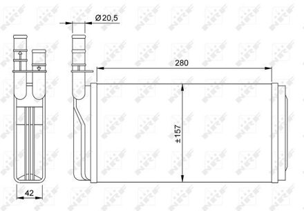 Alfa Romeo Kachelradiateur, interieurverwarming 58931
