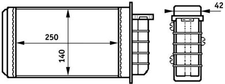 Alfa Romeo Kachelradiateur, interieurverwarming AH148000S