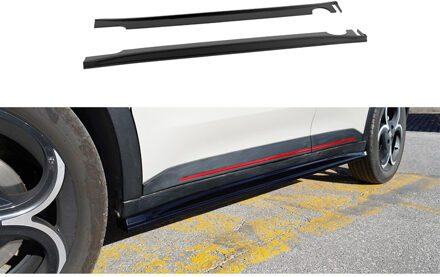 Alfa Romeo Motordrome Set sideskirts passend voor Alfa Romeo Junior 2024- (ABS Glanzend zwart) DXSAR03