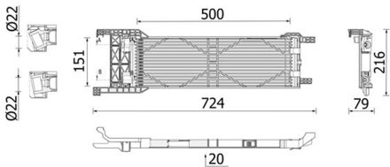 Alfa Romeo Oliekoeler, automatische transmissie CLC325000P