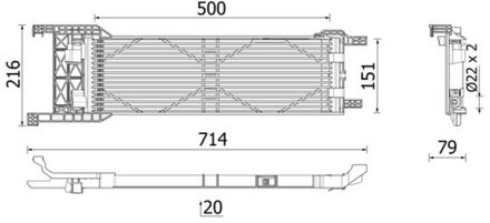 Alfa Romeo Oliekoeler, automatische transmissie CLC330000P