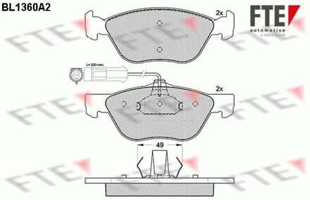 Alfa Romeo Remblokken set BL1360A2
