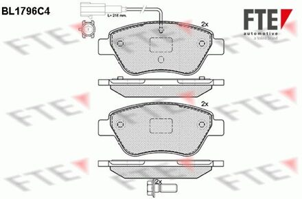 Alfa Romeo Remblokken set BL1796C4