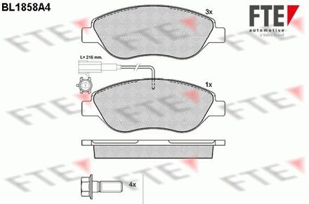 Alfa Romeo Remblokken set BL1858A4