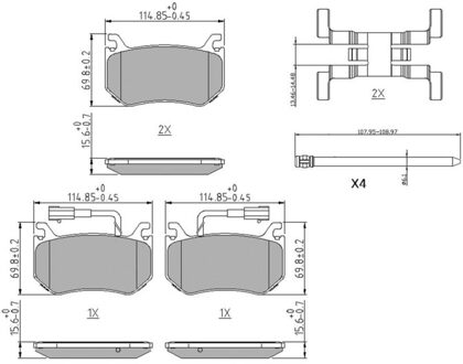 Alfa Romeo Remblokken set FDB4847
