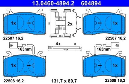 Alfa Romeo Remblokkenset, schijfrem 13046048942
