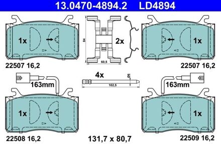 Alfa Romeo Remblokkenset, schijfrem 13047048942