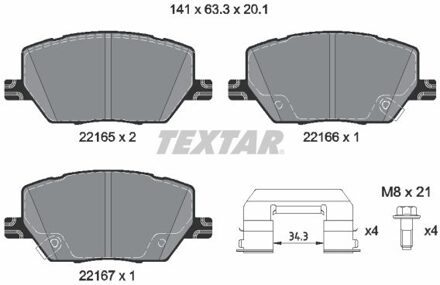 Alfa Romeo Remblokkenset, schijfrem 2216503