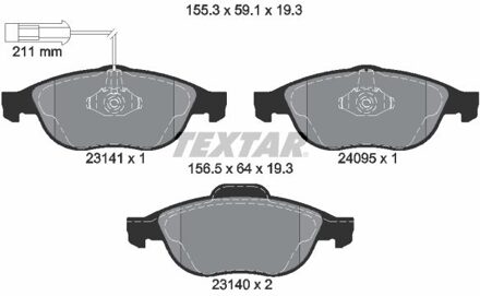 Alfa Romeo Remblokkenset, schijfrem 2314101
