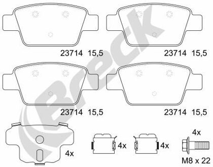 Alfa Romeo Remblokkenset, schijfrem 237140070400