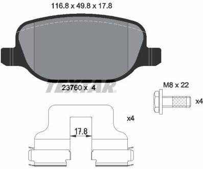 Alfa Romeo Remblokkenset, schijfrem 2376002