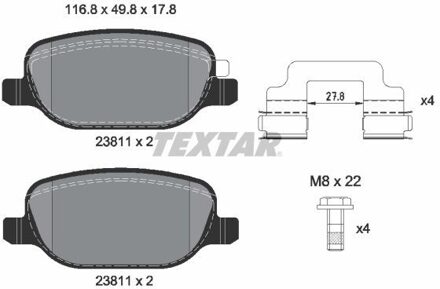 Alfa Romeo Remblokkenset, schijfrem 2381103
