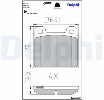 Alfa Romeo Remblokkenset, schijfrem LP20