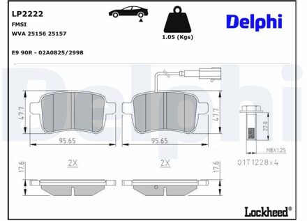 Alfa Romeo Remblokkenset, schijfrem LP2222