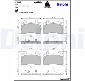 Alfa Romeo Remblokkenset, schijfrem LP3943