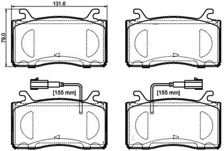 Alfa Romeo Remblokkenset, schijfrem P23185