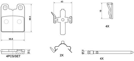 Alfa Romeo Remblokkenset, schijfrem P23201