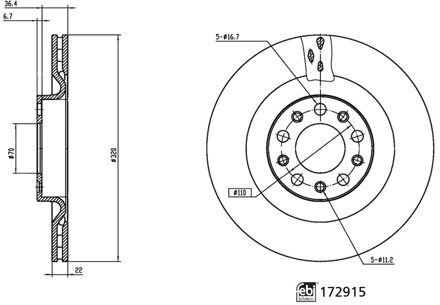 Alfa Romeo Remschijf 172915