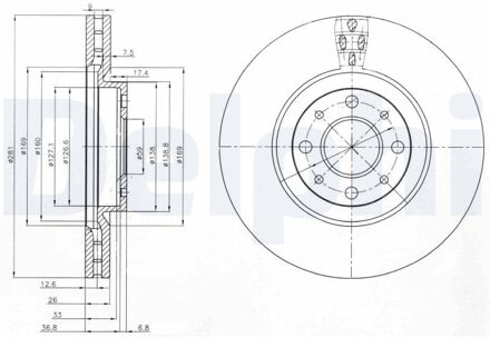 Alfa Romeo Remschijf BG3699