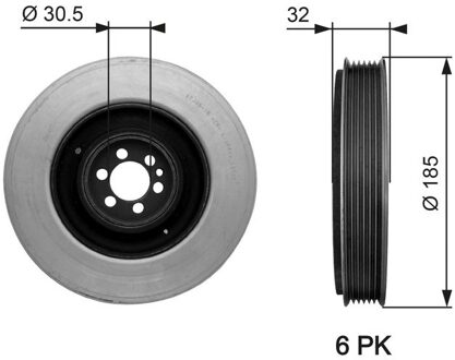 Alfa Romeo Riemschijf, krukas DriveAlign® TVD1042