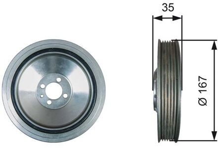 Alfa Romeo Riemschijf, krukas DriveAlign® TVD1135