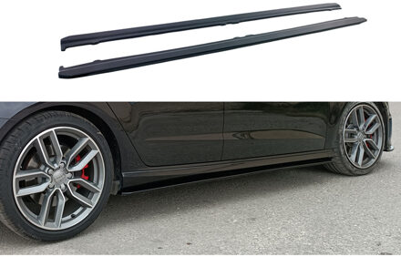 Alfa Romeo Set sideskirts passend voor Audi A3 (8V) S-Line/S3 Sportback 2012-2020 (ABS Glanzend zwart) DXSAU04