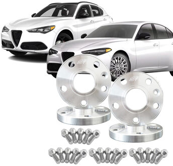 Alfa Romeo Simoni Racing Aluminium Spoorverbreder Set - voor Alfa Romeo diversen - 2x17,5mm- 2x20mm SRSVAR002