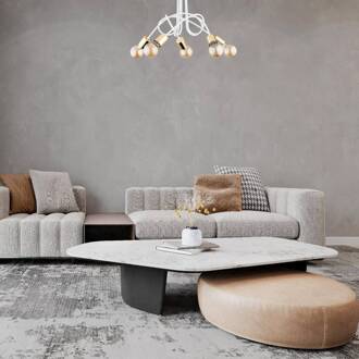 Alfa Tango plafondlamp, wit/goudkleurig, 5-lamps, Ø 55 cm wit, goud