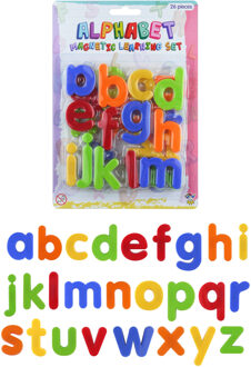 Alfabet letters - 26x stuks - magnetisch - gekleurd - 4 cm - namen maken Multi