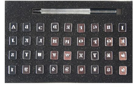 Alfabet Stempel Gereedschap Set 36Pcs Horloge Polsbandje Hoofdletters Diy Zakken Riem 3.5Mm/6.5Mm Portemonnee schoenen Leer Tooling Sets