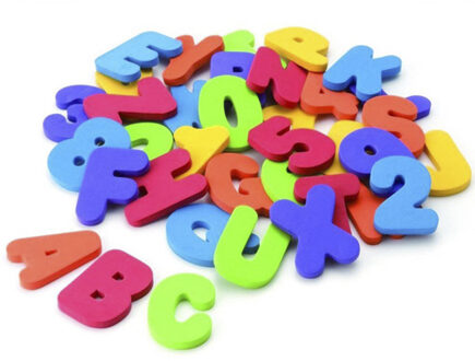 Alfanumerieke Brief Puzzel Bad Speelgoed Baby Brief Bad Puzzel Foam Drijvende Speelgoed Zachte Eva Vroege Educatief Baden Speelgoed 36stk TJ092