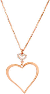 'Alfina' Dames 925 Sterling Zilveren Set: Ketting + Armband + Oorbellen - Roze SET-7383 Rosé