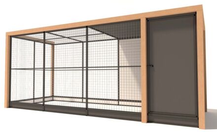 Alfred - Kattenren met sluis - Aluminium - Antraciet - 475x190x202 cm