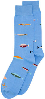 Alfredo Gonzales Sokken Fish Socks Blauw Maat:L (46-48)