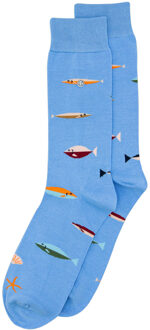 Alfredo Gonzales Sokken Fish Socks Blauw Maat:S (38-41)