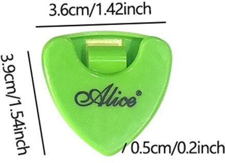 Alice Gitaar Pick Holder Grote Capaciteit Plastic Plectrum Case Met Zelfklevende Sticker Voor Gitaar Onderdelen Gitaar Plectrum Houder groen