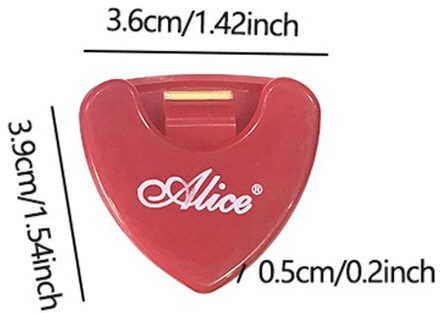 Alice Gitaar Pick Holder Grote Capaciteit Plastic Plectrum Case Met Zelfklevende Sticker Voor Gitaar Onderdelen Gitaar Plectrum Houder Rood