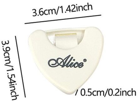 Alice Gitaar Pick Holder Grote Capaciteit Plastic Plectrum Case Met Zelfklevende Sticker Voor Gitaar Onderdelen Gitaar Plectrum Houder wit