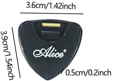 Alice Gitaar Pick Holder Grote Capaciteit Plastic Plectrum Case Met Zelfklevende Sticker Voor Gitaar Onderdelen Gitaar Plectrum Houder zwart