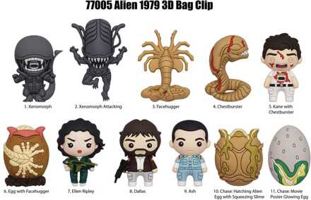 Alien 3D PVC Bag Clips Series 1 Display (24)
