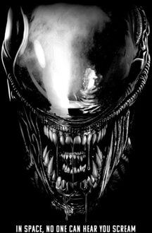 Alien Close Up Unisex T-Shirt - Black - 4XL Zwart