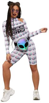 Alien Space Jumpsuit Dames Multikleur - Print