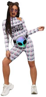 Alien Space Jumpsuit Dames Multikleur - Print